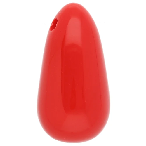 Pendentif poire en acrylique 33x18 mm - Rouge x1