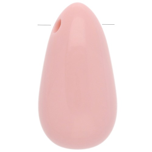 Pendentif poire en acrylique 33x18 mm - Rose clair x1