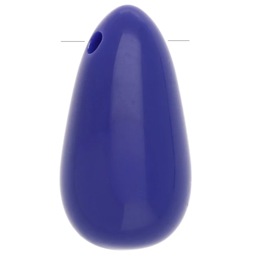 Pendentif poire en acrylique 33x18 mm - Bleu roi x1