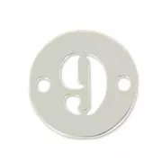 Intercalaire 2 trous rond chiffre 9 - 8.5 mm en Argent 925 x1