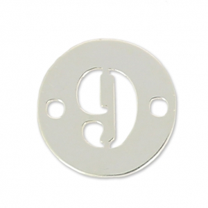 Intercalaire 2 trous rond chiffre 9 - 8.5 mm en Argent 925 x1