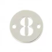 Intercalaire 2 trous rond chiffre 8 - 8.5 mm en Argent 925 x1