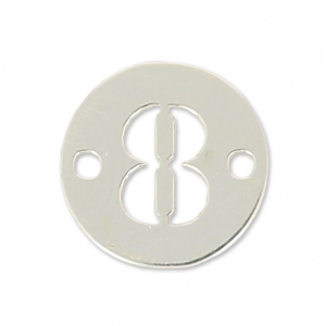 Intercalaire 2 trous rond chiffre 8 - 8.5 mm en Argent 925 x1