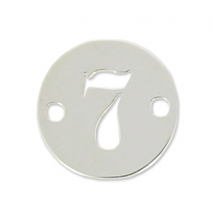 Intercalaire 2 trous rond chiffre 7 - 8.5 mm en Argent 925 x1