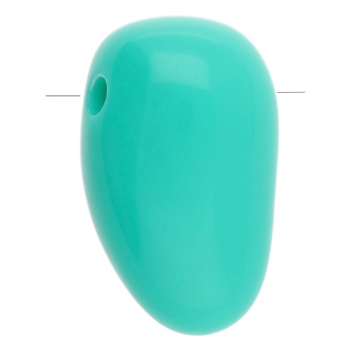 Pendentif dague en acrylique 24x14 mm - Turquoise x1