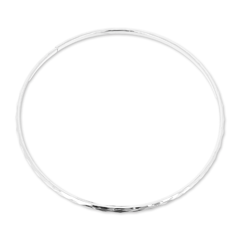 Bracelet Jonc BROSSE - Placage Argent, Ajustable - Style Minimaliste Et Moderne