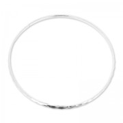 Bracelet jonc plat facetté 67 mm Placage argent fin x1|raw }}