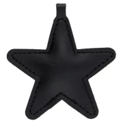 Pendentif étoile 68 mm pour bijou de sac - PU -Noir x1