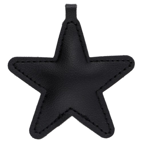 Pendentif étoile 68 mm pour bijou de sac - PU -Noir x1