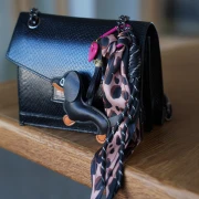 Attache paracorde pour porte clés et grigri de sac - 22 cm - Rouge - Blanc x1