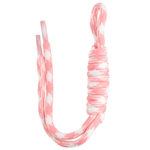 Attache paracorde pour porte clés et grigri de sac - 22 cm - Rose clair Blanc x1