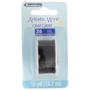 Fil de cuivre Artistic Wire 0.41 mm anti-ternissement - Noir x13.7m