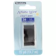 Fil de cuivre Artistic Wire 0.41 mm anti-ternissement - Noir x13.7m