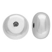 Perles rondelles 17x9.5 mm en acrylique métallisée CCB - Argenté x6