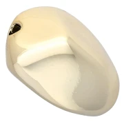 Perle ovale irrégulière facettée 36x29 mm en acrylique métallisée CCB - Doré x1