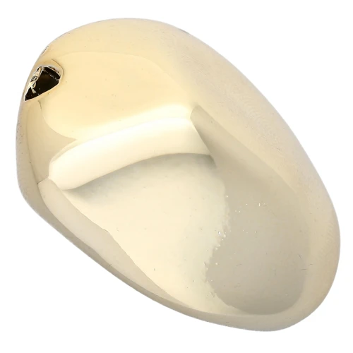 Perle ovale irrégulière facettée 36x29 mm en acrylique métallisée CCB - Doré x1