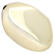 Perle ovale irrégulière facettée 27x20 mm en acrylique métallisée CCB - Doré x1