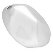 Perle ovale irrégulière facettée 20x15 mm en acrylique métallisée CCB - Argenté x4