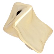 Perle irrégulière 20x17.5 mm en acrylique métallisée CCB - Doré x1|raw }}