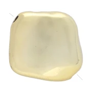 Perles losange irrégulier 15x16 mm en acrylique métallisée CCB - Doré x4