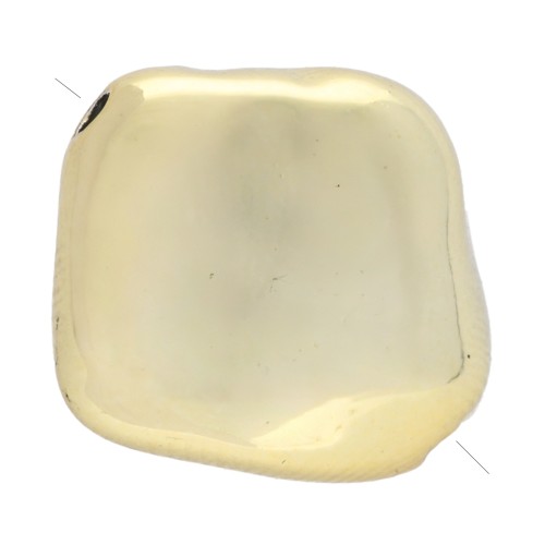 Perles losange irrégulier 15x16 mm en acrylique métallisée CCB - Doré x4