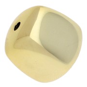 Perle cube irrégulier 16x17 mm en acrylique métallisée CCB - Doré x1|raw }}