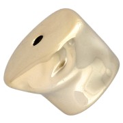 Perles irrégulières 16x20 mm en acrylique métallisée CCB - Doré x1|raw }}