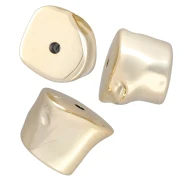 Perles irrégulières 16x20 mm en acrylique métallisée CCB - Doré x1