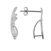 Clous d'oreilles attache pendentif 17 mm Argent 925 x2|raw }}