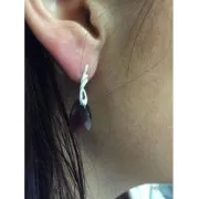 Clous d'oreilles attache pendentif 17 mm Argent 925 x2