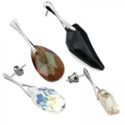 Clous d'oreilles attache pendentif 21 mm Argent 925 x2