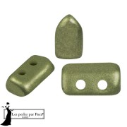 Perles en verre Piros® par Puca® 2x5 mm - Metal Shine Olivine x10g|raw }}