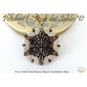 Perles en verre Piros® par Puca® 2x5 mm - Metal Shine Powder Rose x10g