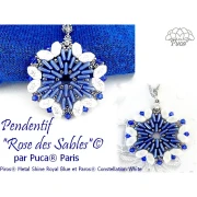 Perles en verre Piros® par Puca® 2x5 mm - Metal Shine Royal Blue x10g