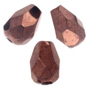 Perles poires facettées 7x5 mm - Dark Bronze x25