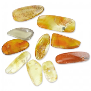 Gouttes irrégulières 12-22 mm Red Agate x10