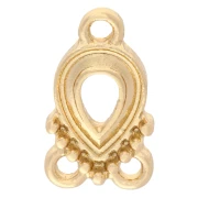 Intercalaire goutte fantaisie 15x8 mm avec 3 anneaux - Doré x1