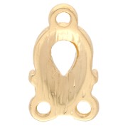 Intercalaire goutte fantaisie 15x8 mm avec 3 anneaux - Doré x1