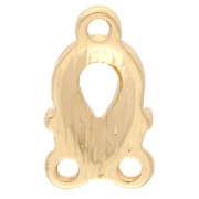 Intercalaire goutte fantaisie 15x8 mm avec 3 anneaux - Doré x1