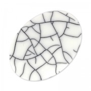 Cabochon synthétique ovale 25x18 mm imitation Howlite x1|raw }}