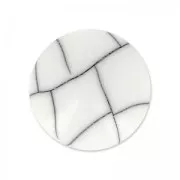 Cabochon synthétique rond 12 mm imitation Howlite x1