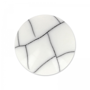 Cabochon synthétique rond 12 mm imitation Howlite x1