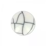 Cabochon synthétique rond 8 mm imitation Howlite x1