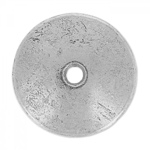 Coupelles lisses 15 mm argenté vieilli x10