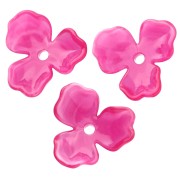 Pendentif fleur 23.5 mm en acétate - Marbré Fuschia x1