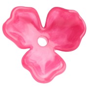Pendentif fleur 23.5 mm en acétate - Marbré Rose foncé x1|raw }}