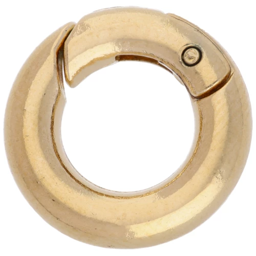 Fermoir rond mousqueton 15 mm - Plaqué Or 3 microns x1