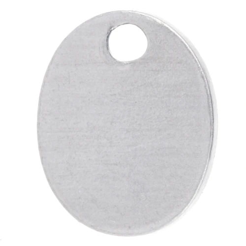 Breloque ovale 10x8 mm ImpressArt - Aluminium x1