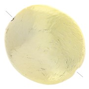 Perle ovale bombée 32x29 mm effet strié en acrylique métallisée CCB - Doré x1