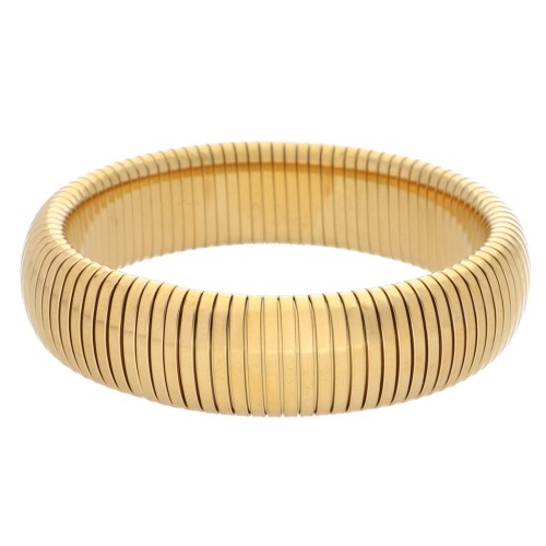 Bracelet jonc 68 mm - Largeur 20 mm - Acier inoxydable 304 Doré x1